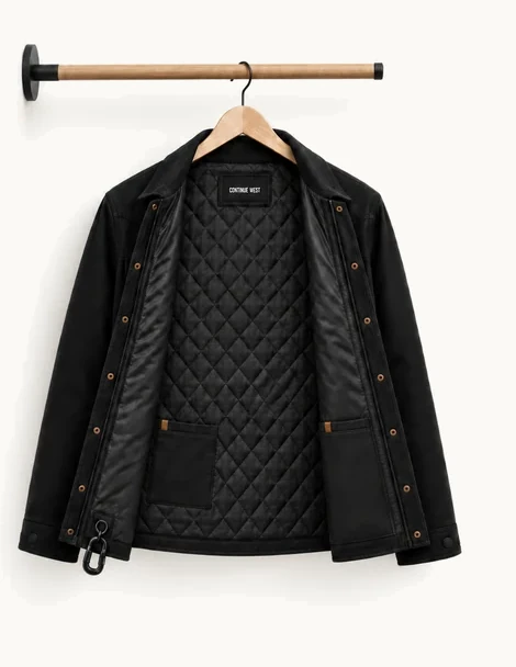 Open Ranch Ski Jacket showing quilted interior