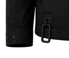 Jacket cuff and carabiner detail